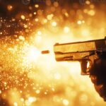 dramatic-moment-of-a-gun-firing-capturing-vibrant-sparks-photo